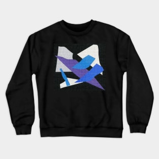 Abstract white blue grey Crewneck Sweatshirt